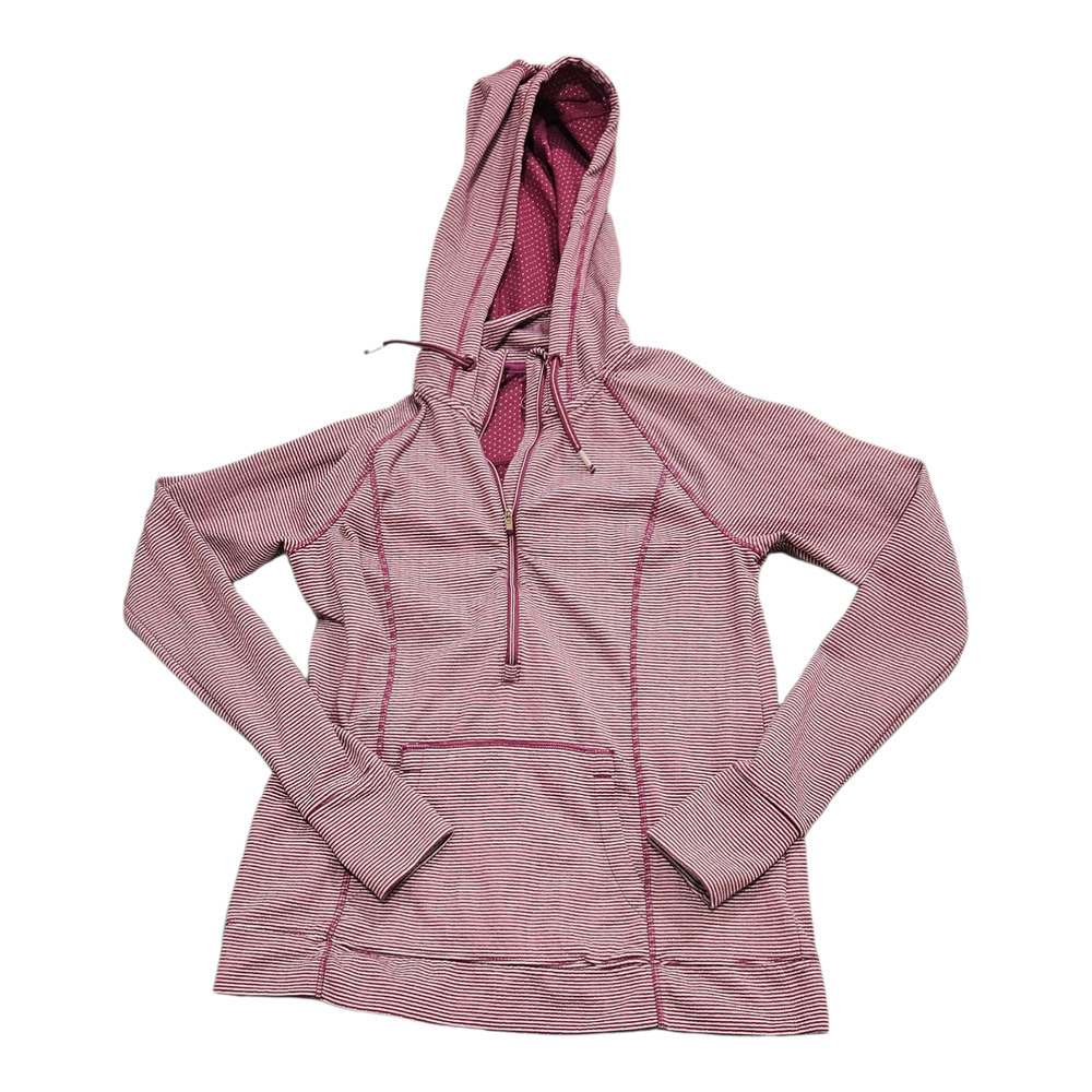 Tangerine Small Purple and White Striped Long Sleeve Hooded Jacket